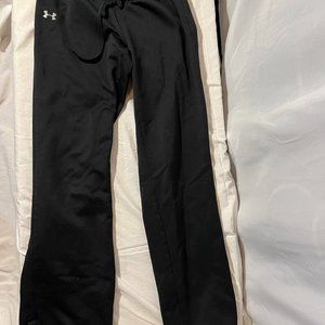 Under armour Storm Sweatpants Womens Small Black Logo Semi Fitted Drawstring